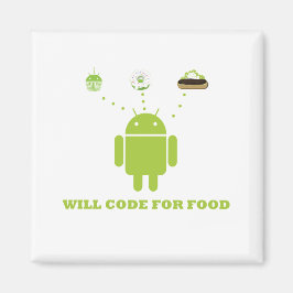 Imán Will Code For Food (Desarrollador De Software Andr