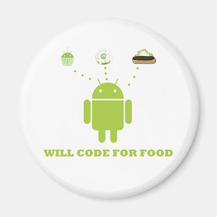 Imán Will Code For Food (Desarrollador De Software Andr