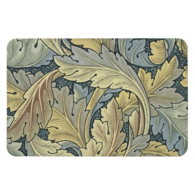 Imán William Morris Acanthus deja el Art Nouveau floral (Horizontal)