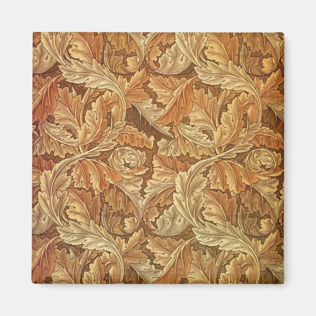 Imán William Morris Acathus Marrón Hojas de Otoño (Frente)