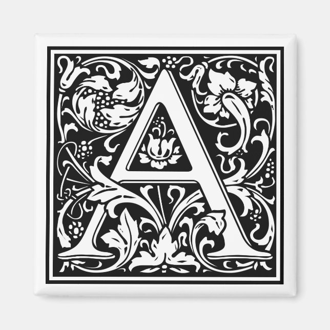 Imán William Morris Alphabet "A" (Frente)