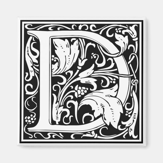 Imán William Morris Alphabet "D" (Frente)