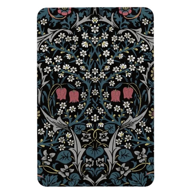 Imán William Morris Blackthorn Floral Art Nouveau (Vertical)
