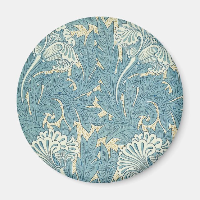 Imán William Morris Classic Tulip Blue Floral (Frente)