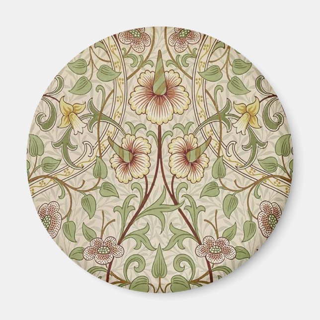 Imán William Morris Daffodil Classic Flower Wallpaper (Frente)