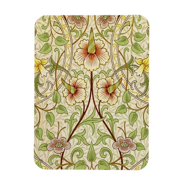 Imán William Morris Daffodil Classic Flower Wallpaper (Vertical)