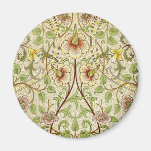 Imán William Morris Daffodil Classic Flower Wallpaper