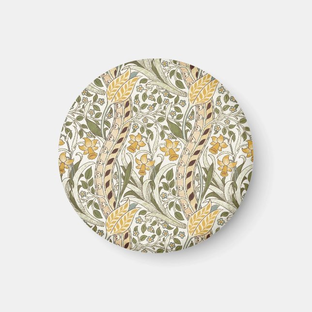 Imán William Morris Daffodil Garden Flor Classic Bota (Frente)