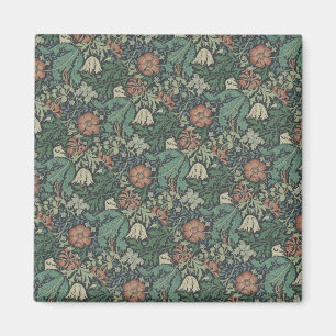 Imán William Morris Floral Antiguo Rosa Verde Compton