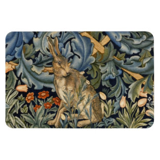 Imán William Morris Forest Rabbit Floral Art Nouveau