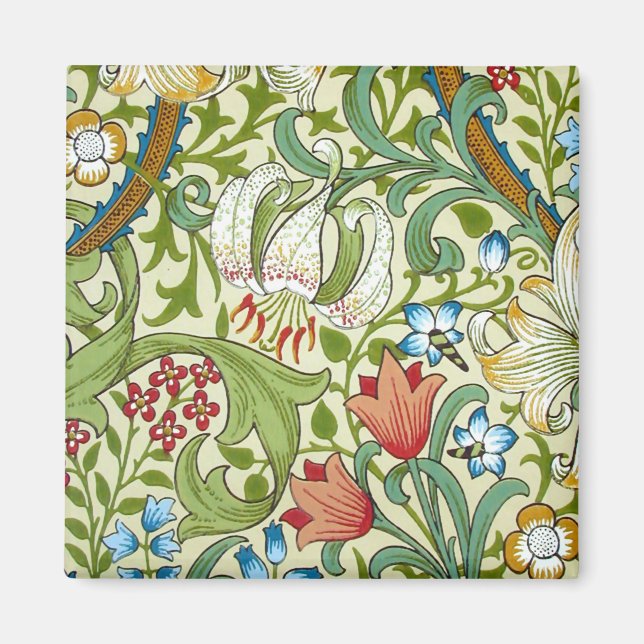 Imán William Morris Garden Lily Wallpaper (Frente)
