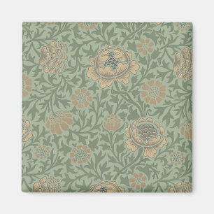 Imán William Morris Grafton Estampado Floral Verde Salv