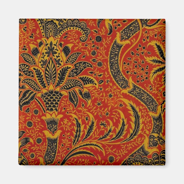 Imán William Morris India Red Floral (Frente)