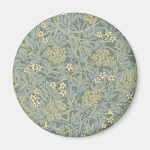 Imán William Morris Jasmine Azul Arte Botánico Verde