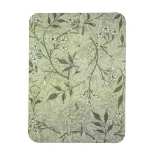 Imán William Morris Jasmine Flower Wallpaper Art