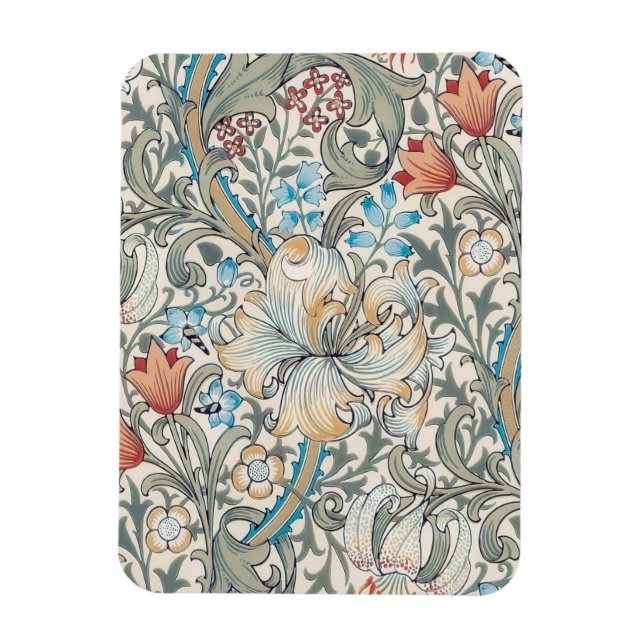 Imán William Morris Lily Art Nouveau Floral Pattern Mag (Vertical)