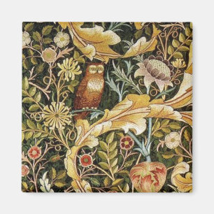Imán William Morris Owl an Acanthus