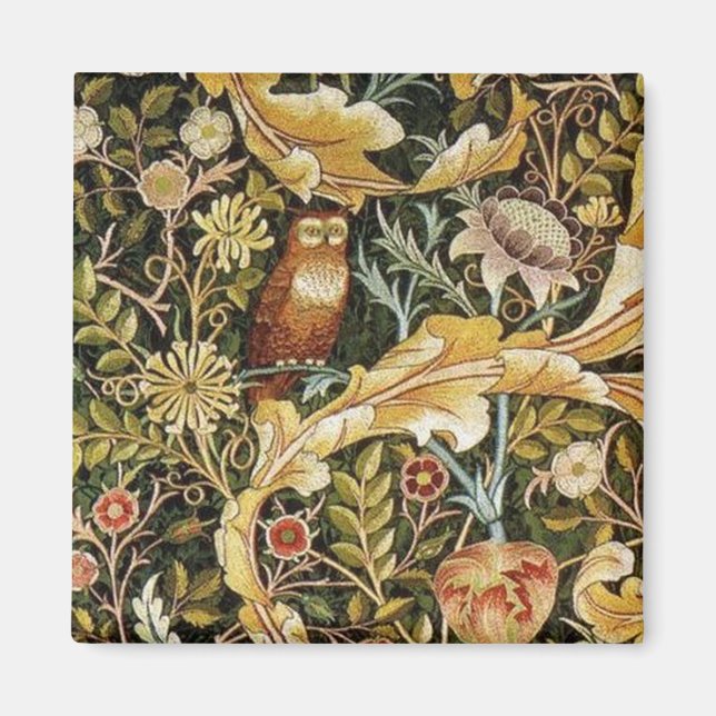 Imán William Morris Owl an Acanthus (Frente)