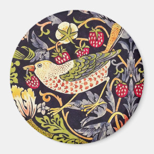 Imán William Morris Strawberry Thief Floral Art Nouveau