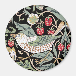 Imán William Morris Strawberry Thief I Aves Negras