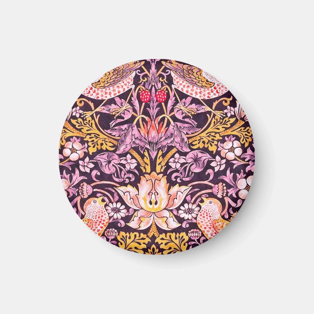 Imán William Morris Strawberry Thief Purple Version (Frente)