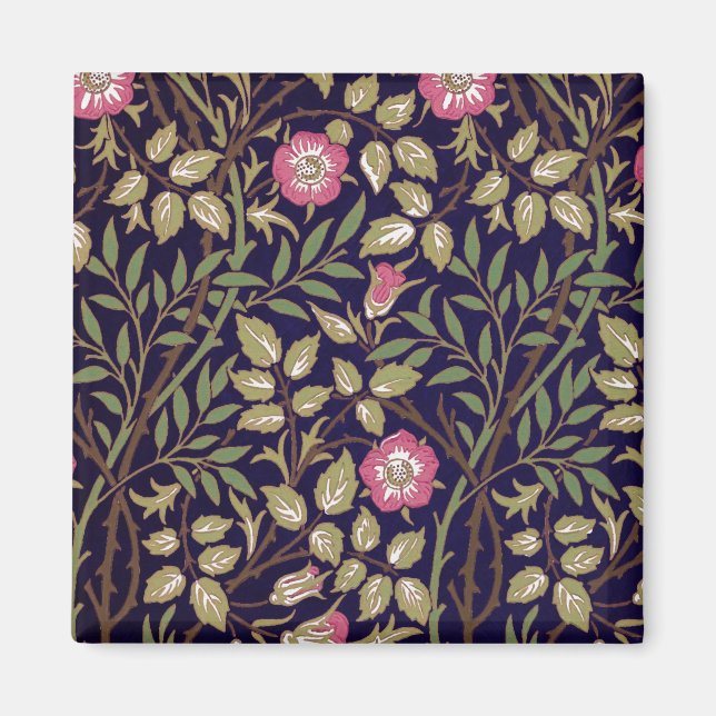 Imán William Morris Sweet Briar Floral Art Nouveau (Frente)