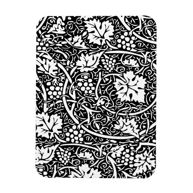 Imán William Morris Vino blanco negro de uva (Vertical)