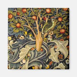 Imán William Morris Woodpecker Tapestry Arts & Crafts