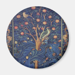 Imán William Morris Woodpecker Tapestry Birds Floral
