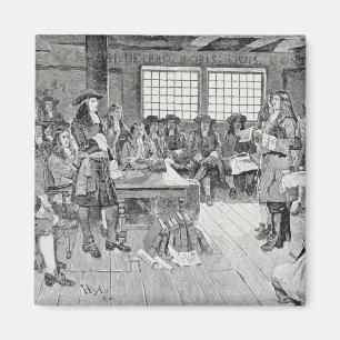 Imán William Penn en conferencia con los colonos
