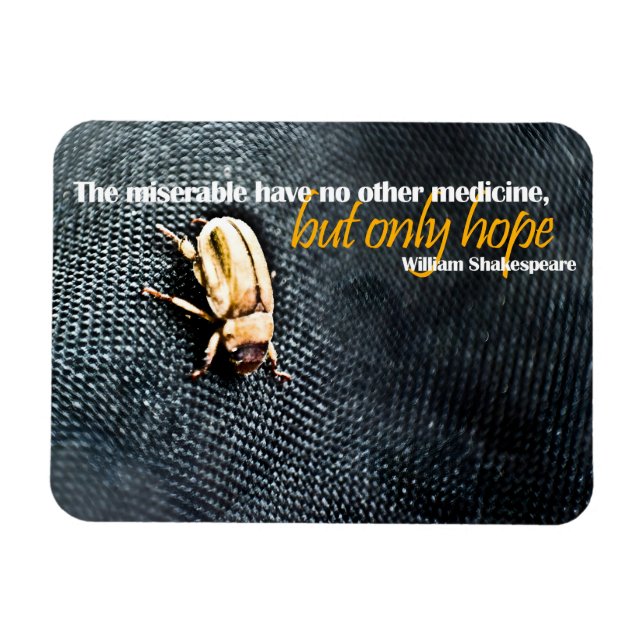 Imán William Shakespeare cita Inspiradora "esperanza" (Horizontal)