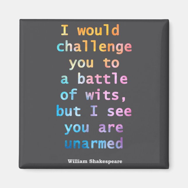 Imán William Shakespeare Pastel Te Veo Desarmado Q (Frente)