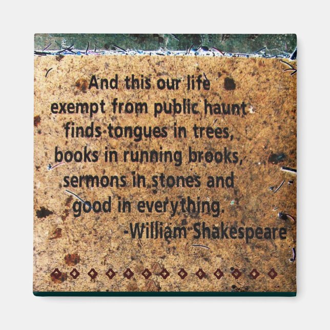Imán William Shakespeare Quote Magnet (Frente)