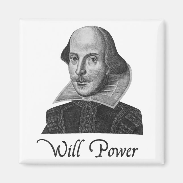 Imán William Shakespeare Will Power (Frente)