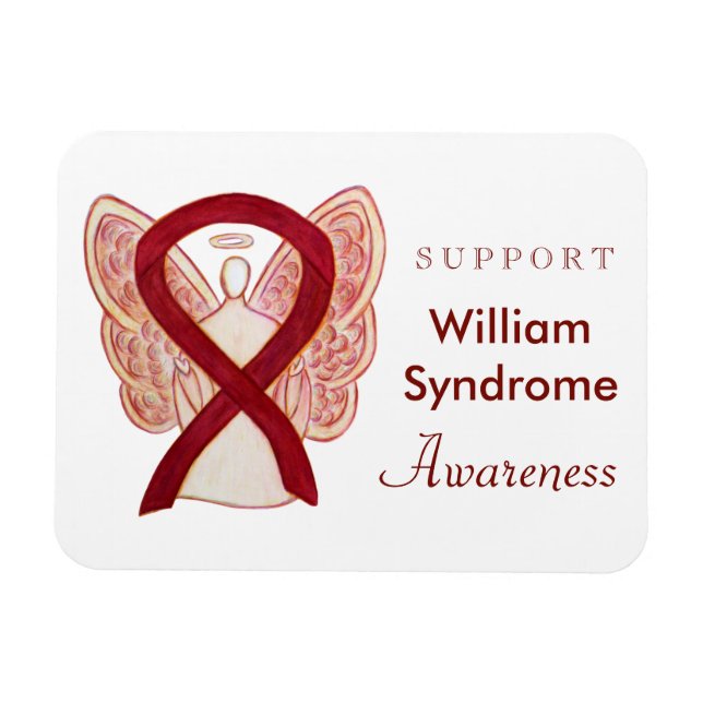 Imán William Syndrome Awareness Ribbon Fridge Magnets (Horizontal)