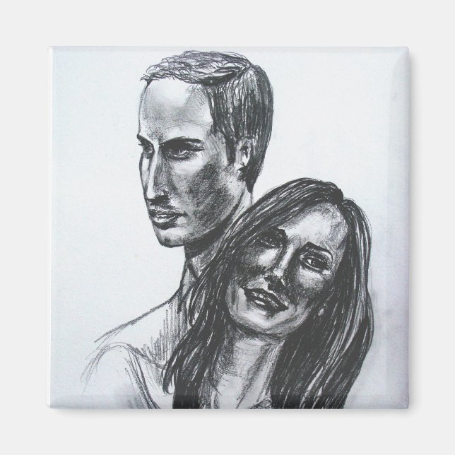 Imán William y Kate Boda (Frente)