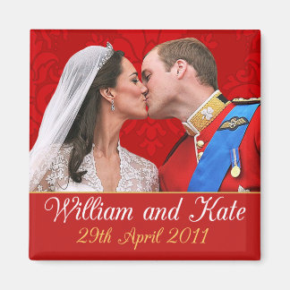 Imán William y Kate el beso del Boda real