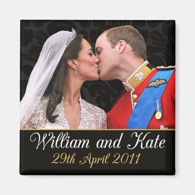 Imán William y Kate el beso del Boda real (Frente)