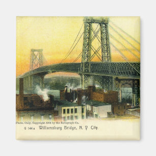 Imán Williamsburg Bridge, New York City, vintage 1905