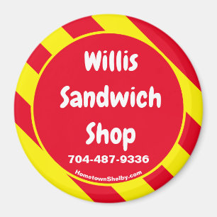 Imán Willis Sandwich Shop Red/Yellow Magnet