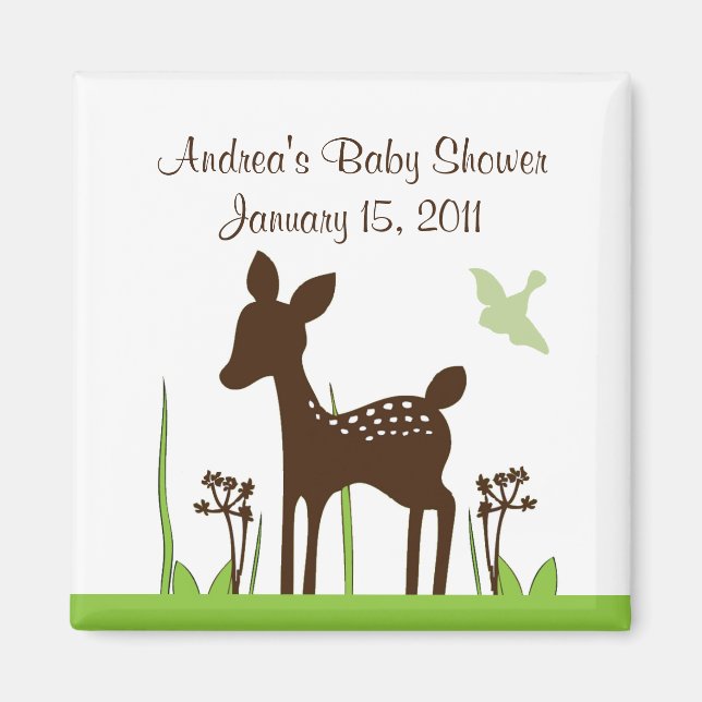 Imán Willow Deer Baby Shower Magnet Keepsake (Frente)
