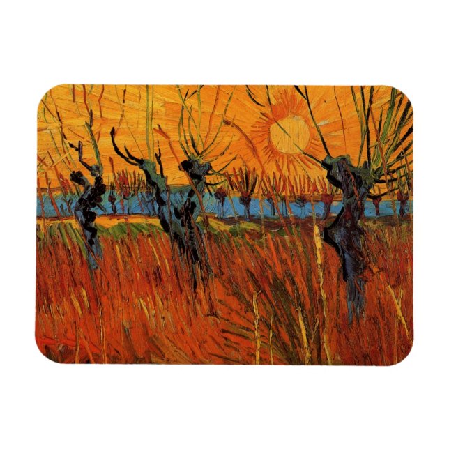 Imán Willows at Sunset de Vincent van Gogh (Horizontal)