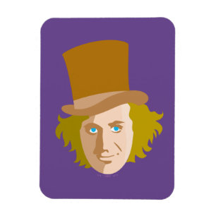 Imán Willy Wonka Stenciled Face