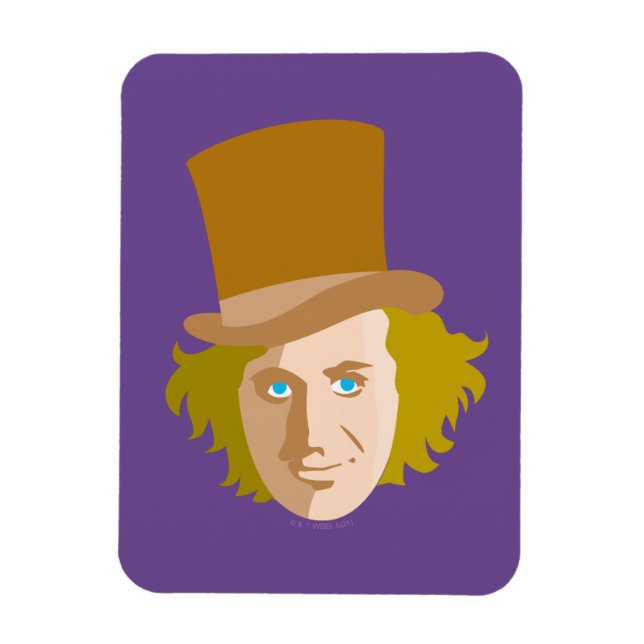 Imán Willy Wonka Stenciled Face (Vertical)