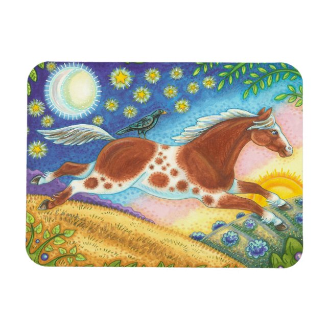 Imán Wilse Hill Folk Art MAGNET Susan Brack (Horizontal)