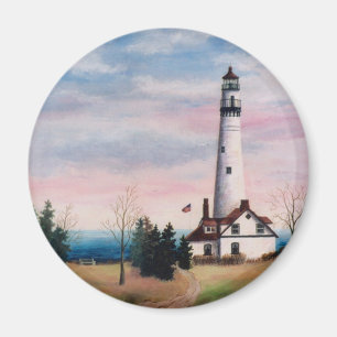 Imán Wind Point Lighthouse Magnet