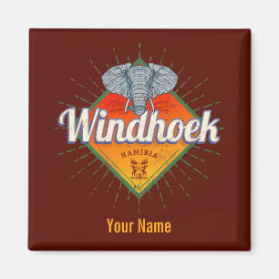 Imán Windhoek Namibia Retro Elephant Vintage Africa