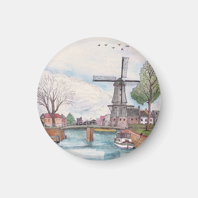 Imán Windmill De Adriaan Haarlem (Frente)