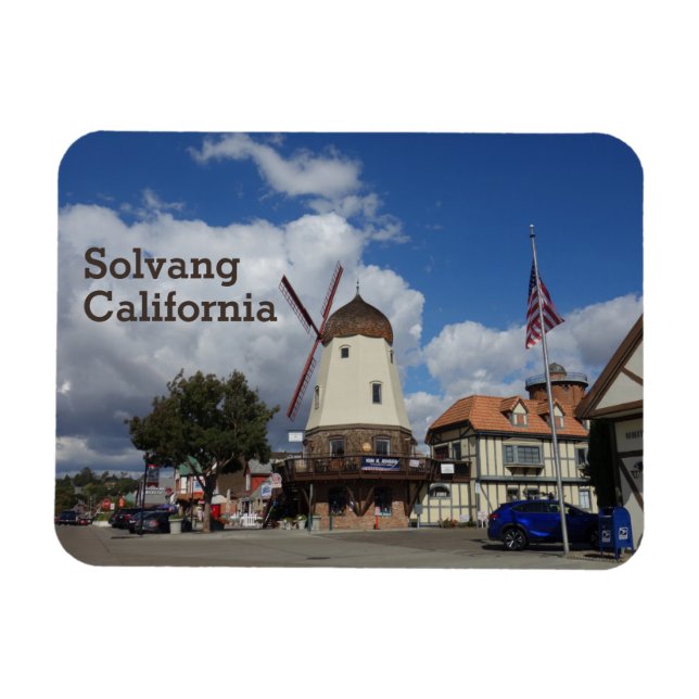 Imán Windmill Solvang California Souvenir (Horizontal)