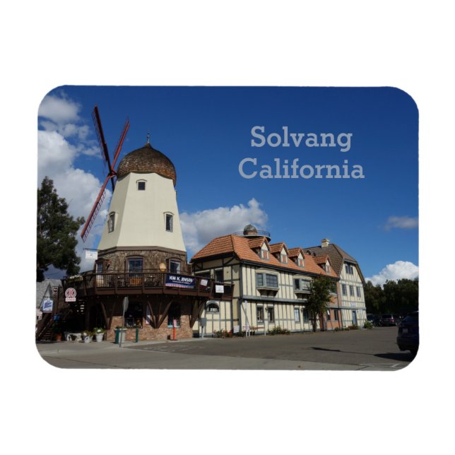 Imán Windmill Solvang California Souvenir (Horizontal)